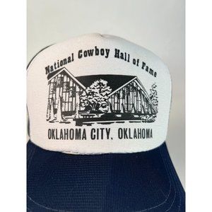 National Cowboy Hall of Fame Trucker Cap Mesh Back  OS Adjustable Blue, White